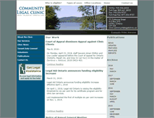 Tablet Screenshot of communitylegalclinic.ca